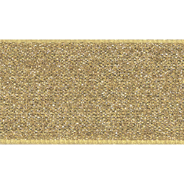 Berisfords Ribbon Lamé Ribbon: Gold: 25mm wide. Price per metre.  - The Sewing Studio for sale UK - The Sewing Studio