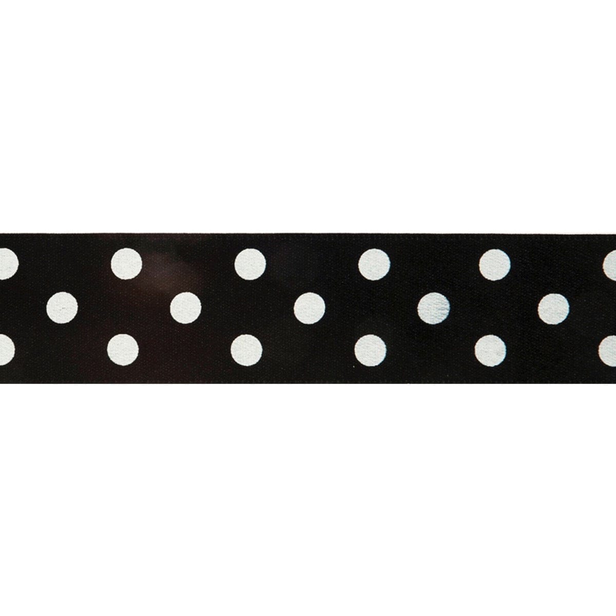 Berisfords Ribbon Polka Dot Ribbon: 25mm: Black. Price per metre.  - The Sewing Studio