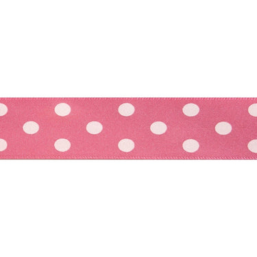 Berisfords Ribbon Polka Dot Ribbon: 25mm wide: Hot Pink. Price per metre.  - The Sewing Studio for sale UK - The Sewing Studio