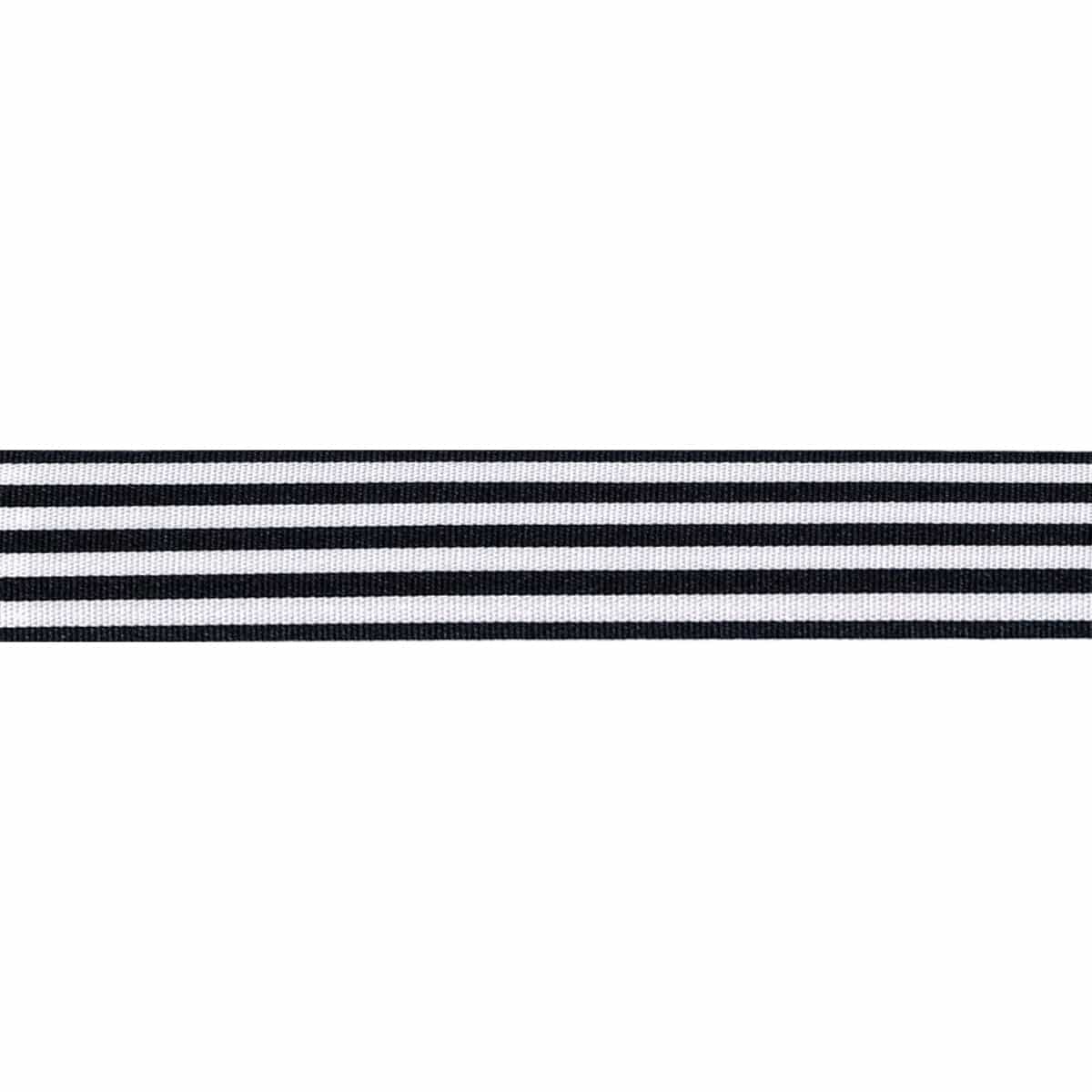 Berisfords Ribbon Stripes Ribbon: 9mm: Navy. Price per metre.  - The Sewing Studio