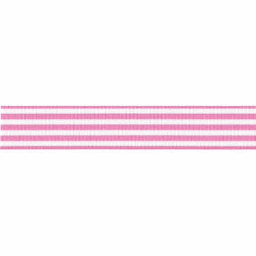 Berisfords Ribbon Stripes Ribbon: 9mm: Pink. Price per metre.  - The Sewing Studio for sale UK - The Sewing Studio