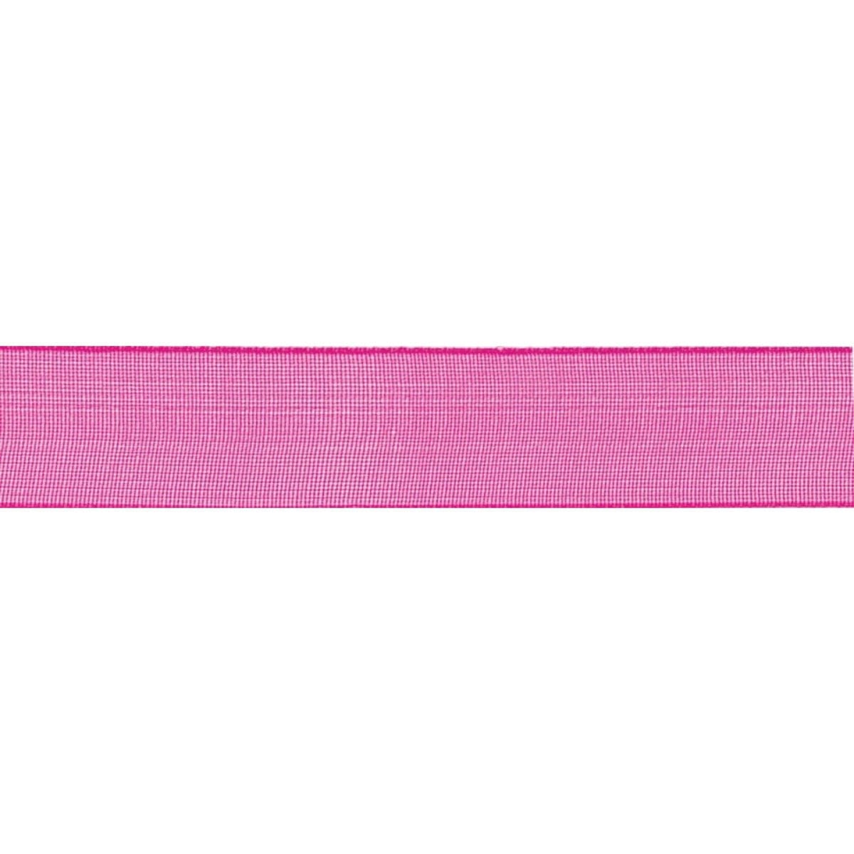 Berisfords Ribbon Super Sheer Ribbon: 10mm: Shocking Pink. Price per metre.  - The Sewing Studio