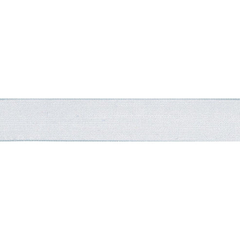 Berisfords Ribbon Super Sheer Ribbon: 10mm: Silver Grey. Price per metre.  - The Sewing Studio