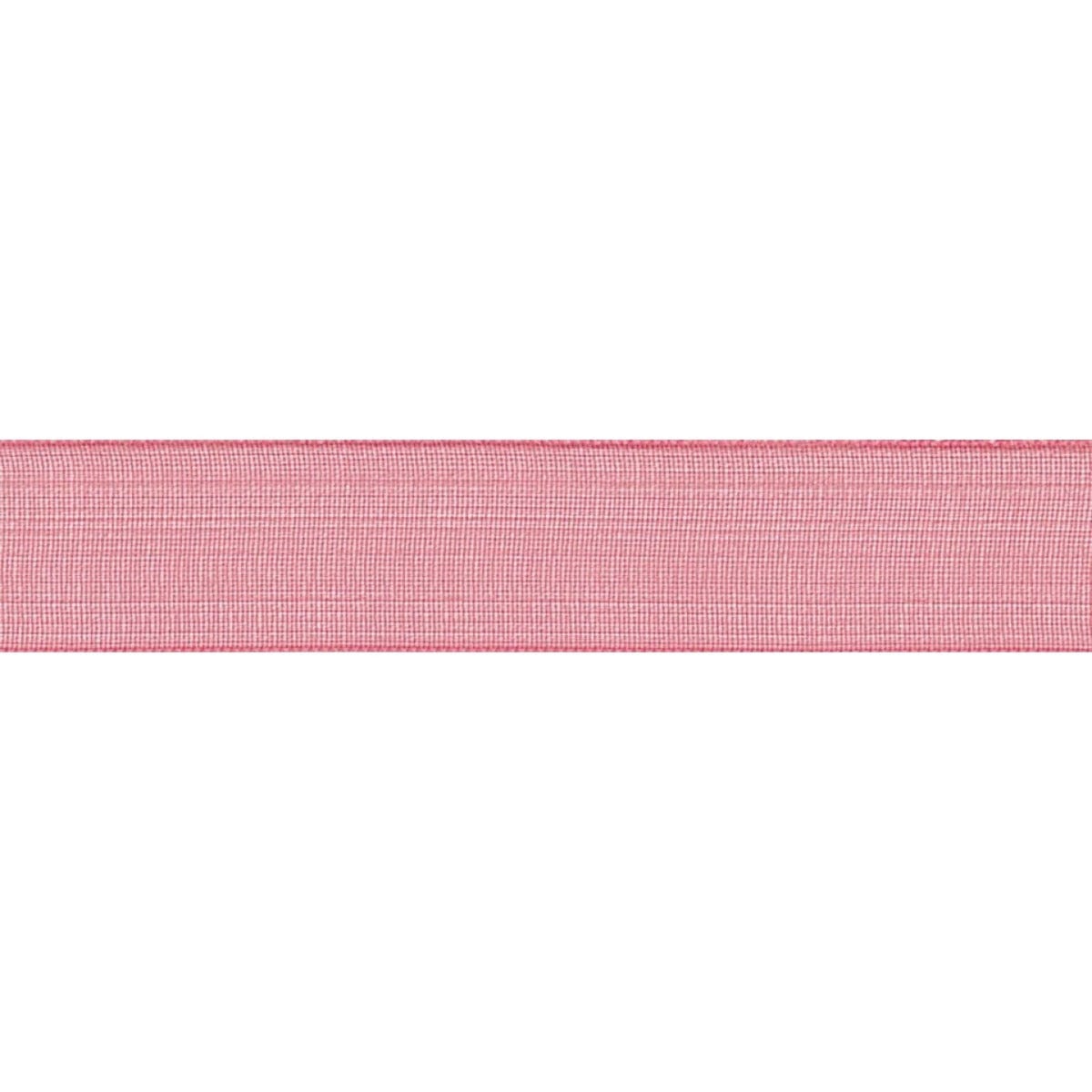 Berisfords Ribbon Super Sheer Ribbon: 25mm wide: Dusky Pink. Price per metre.  - The Sewing Studio