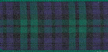 Berisfords Ribbon Woven Tartan Ribbon: 16mm wide: Black Watch. Price per metre.  - The Sewing Studio for sale UK - The Sewing Studio