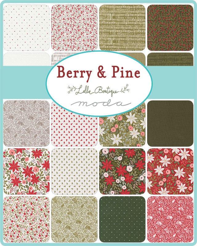 Berry and Pine Fabric Pre Cuts Moda Berry and Pine Jelly Roll 5240JR  - The Sewing Studio