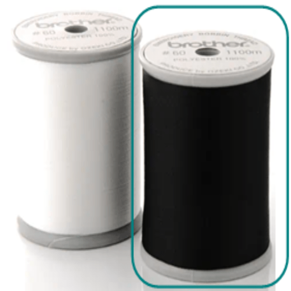 Brother Threads Brother Bobbin Thread Black #60 Weight 1000m  - The Sewing Studio