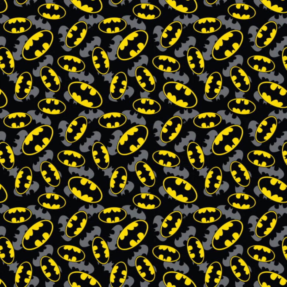 Camelot Fabrics Fabric Batman Logo Quilting Fabric Whole Bolt 10 Metres  - The Sewing Studio