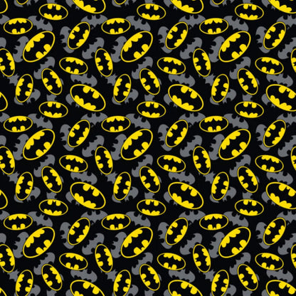 Camelot Fabrics Fabric Batman Logo Quilting Fabric Whole Bolt 10 Metres  - The Sewing Studio