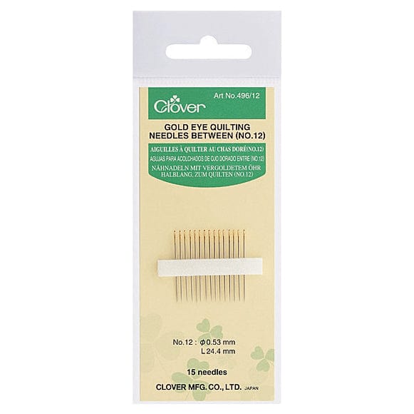 Clover Needles Hand Sewing Needles: Betweens / Quilting Needles : Pack of 15  - The Sewing Studio