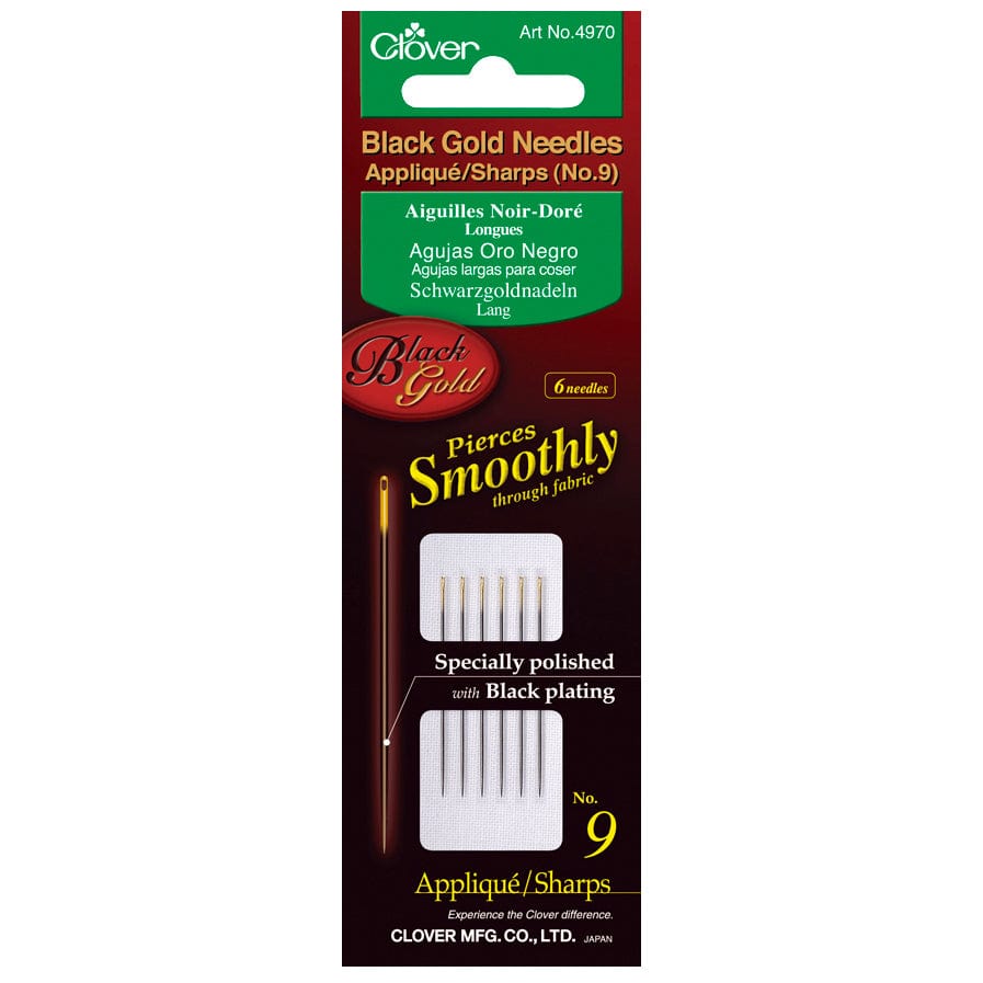 Clover Needles Hand Sewing Needles: Clover Black: Applique Sharps Size 9  - The Sewing Studio