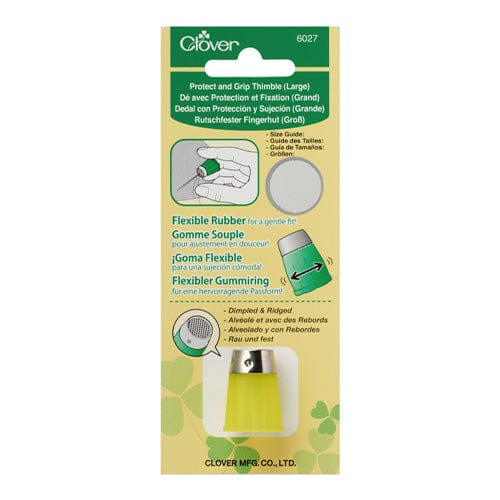 Clover Thimbles Clover Protect and Grip Thimble: Large  - The Sewing Studio