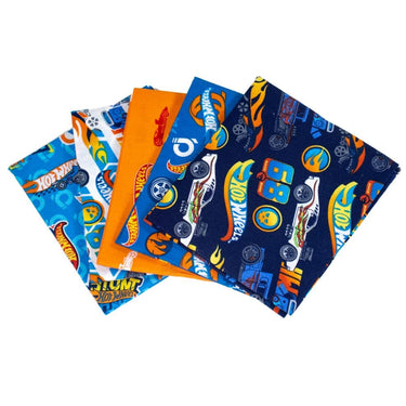 Craft Cotton Co Fabric Pre Cuts Hot Wheels Challenge Accepted Fat Quarter Pack  - The Sewing Studio for sale UK - The Sewing Studio