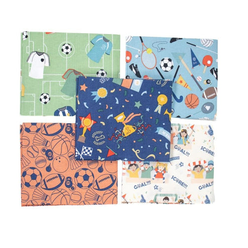 Craft Cotton Co Fabric Pre Cuts Team Player Fat Quarter Pack  - The Sewing Studio