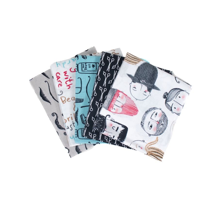 Craft Cotton Co Fabric Pre Cuts To Beard or Not to Beard Fat Quarter Pack  - The Sewing Studio