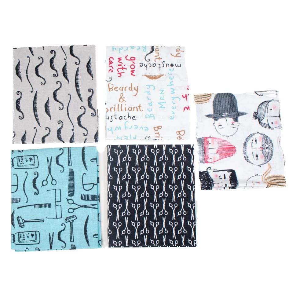 Craft Cotton Co Fabric Pre Cuts To Beard or Not to Beard Fat Quarter Pack  - The Sewing Studio