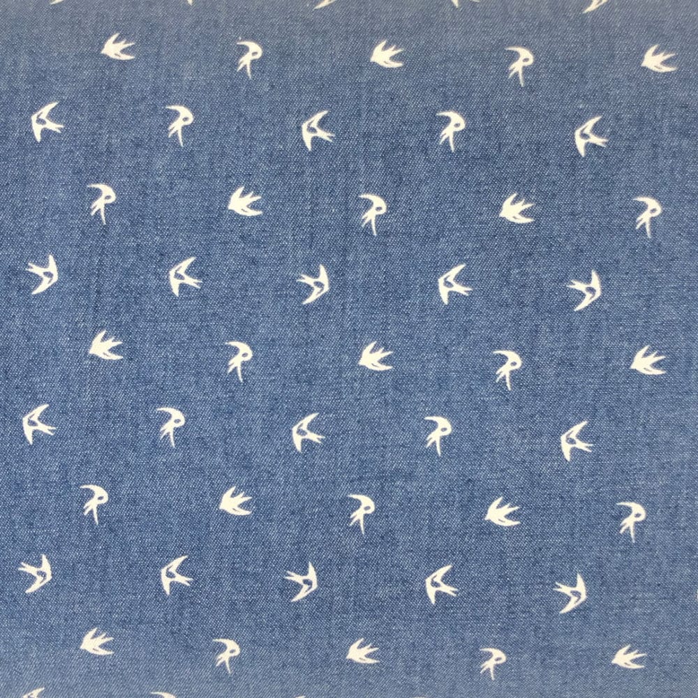 Craft Cotton Co Fabric Craft Cotton Co Chambray Printed Cotton Fabric  - The Sewing Studio