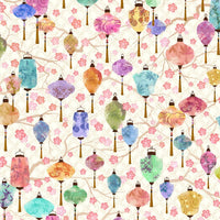 Craft Cotton Fabric Meditations On Japan Lanterns 3469-01