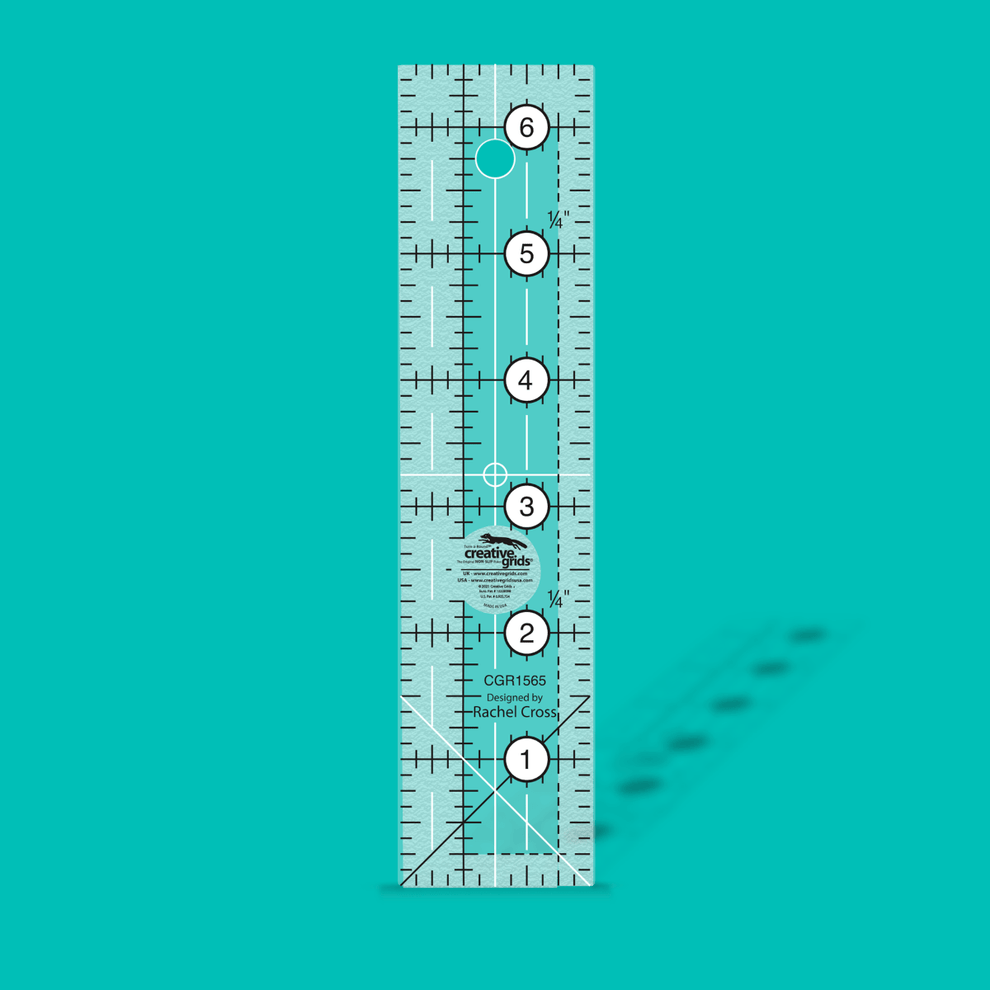 Creative Grids Rulers Stencils Templates Creative Grids Non slip: 1½"  x 6½" Quilt Ruler  - The Sewing Studio