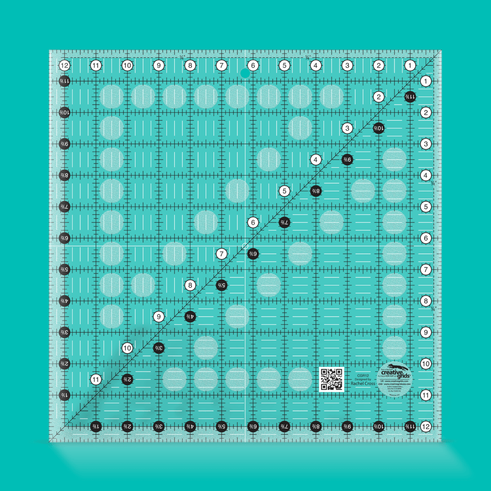 Creative Grids Rulers Stencils Templates Creative Grids Non slip: 12½" x 12½" Square Quilt Ruler  - The Sewing Studio