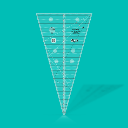 Creative Grids Rulers Stencils Templates Creative Grids Non slip: 30° Triangle Quilt Ruler  - The Sewing Studio