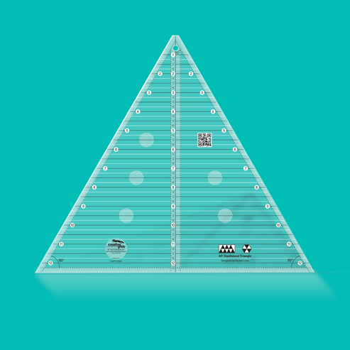 Creative Grids Rulers Stencils Templates Creative Grids Non slip: 60° Triangle Ruler (12” finished size)  - The Sewing Studio