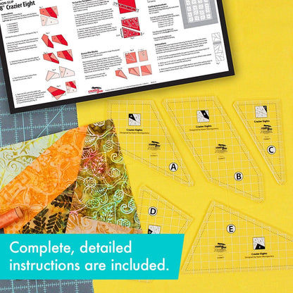 Creative Grids Rulers Stencils Templates Creative Grids Non slip: Crazier Eights Template Rulers  - The Sewing Studio