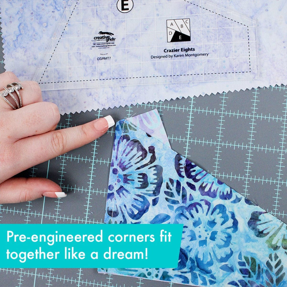 Creative Grids Rulers Stencils Templates Creative Grids Non slip: Crazier Eights Template Rulers  - The Sewing Studio