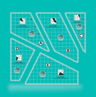 Creative Grids Rulers Stencils Templates Creative Grids Non slip: Crazier Eights Template Rulers  - The Sewing Studio for sale UK - The Sewing Studio