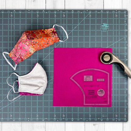 Creative Grids Rulers Stencils Templates Creative Grids Non slip: Face Mask Template 3 Sizes in 1  - The Sewing Studio