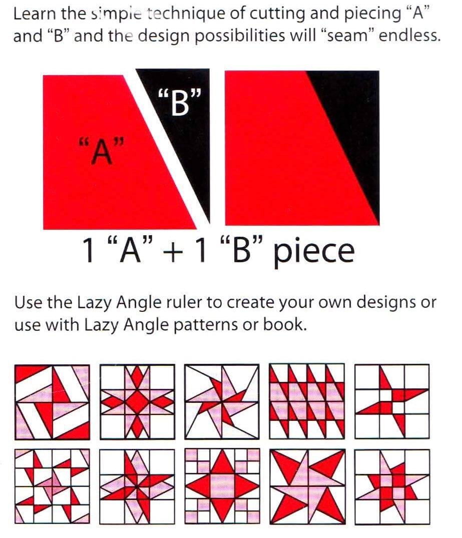 Creative Grids Rulers Stencils Templates Creative Grids Non slip: Lazy Angle Ruler  - The Sewing Studio