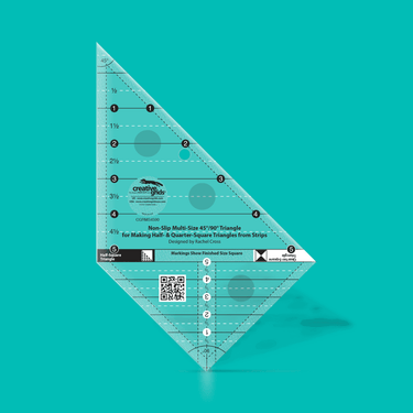 Creative Grids Rulers Stencils Templates Creative Grids Non slip: Multi size triangle: 45 degree and 90 degree  - The Sewing Studio for sale UK - The Sewing Studio