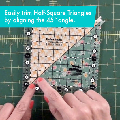 Creative Grids Rulers Stencils Templates Creative Grids Non slip: Perfect 5 Ruler  - The Sewing Studio