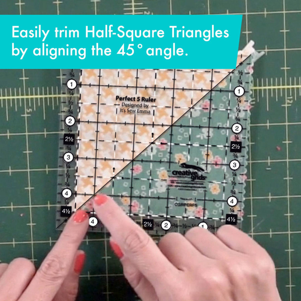 Creative Grids Rulers Stencils Templates Creative Grids Non slip: Perfect 5 Ruler  - The Sewing Studio