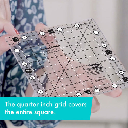 Creative Grids Rulers Stencils Templates Creative Grids Non slip: Perfect 5 Ruler  - The Sewing Studio