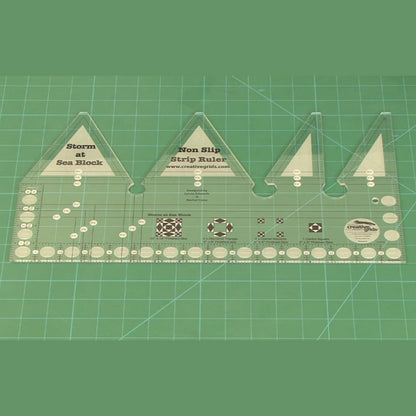 Creative Grids Rulers Stencils Templates Creative Grids Non slip: Storm at Sea Strip Ruler: 16" x 16"  - The Sewing Studio