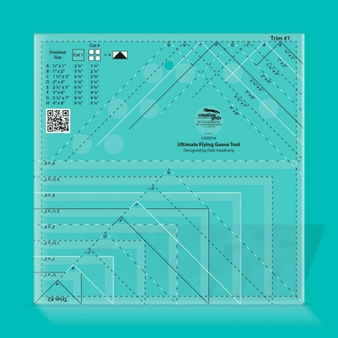 Creative Grids Rulers Stencils Templates Creative Grids Non slip: Ultimate Flying Geese Template and Quilt Ruler  - The Sewing Studio for sale UK - The Sewing Studio