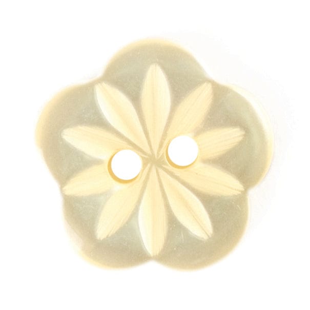 Crendon Buttons Buttons Cream Flower Button 15mm  - The Sewing Studio