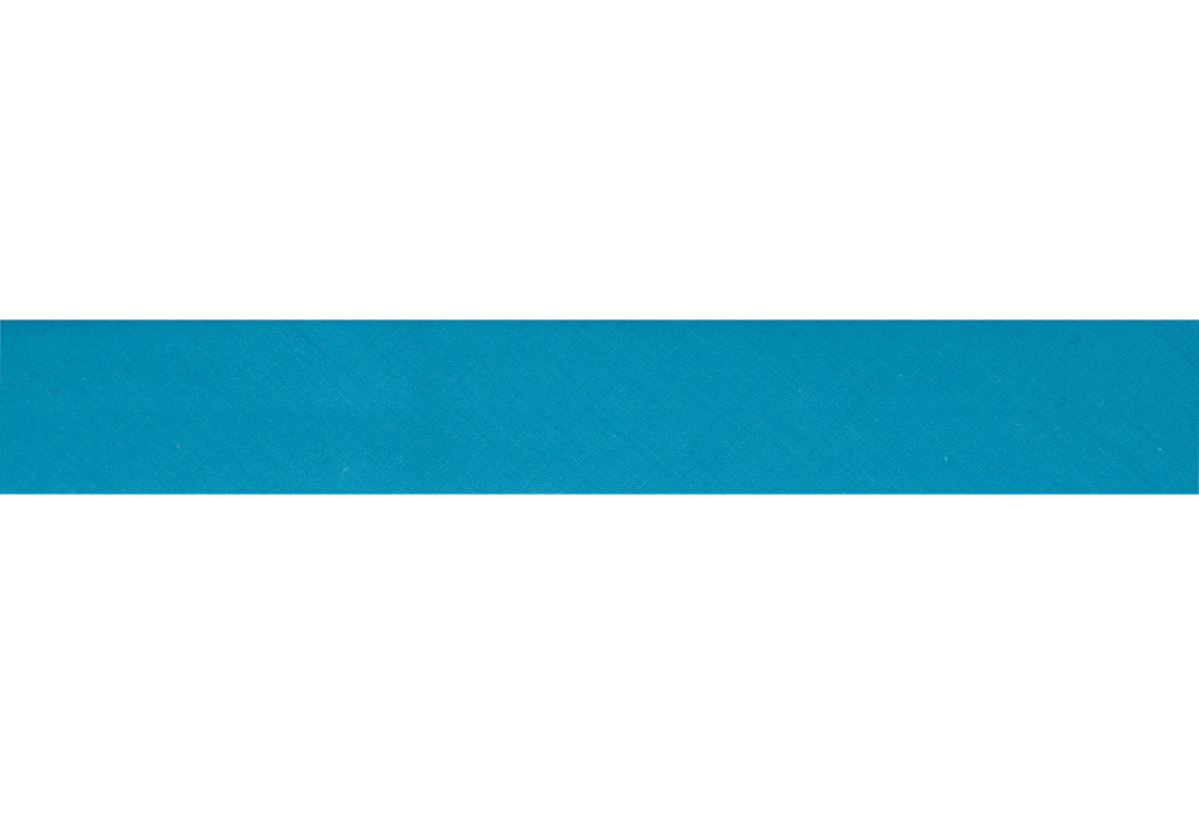 Essential Trimmings Bias Binding Polycotton Bias Binding: 2.5m x 12mm: Aqua  - The Sewing Studio