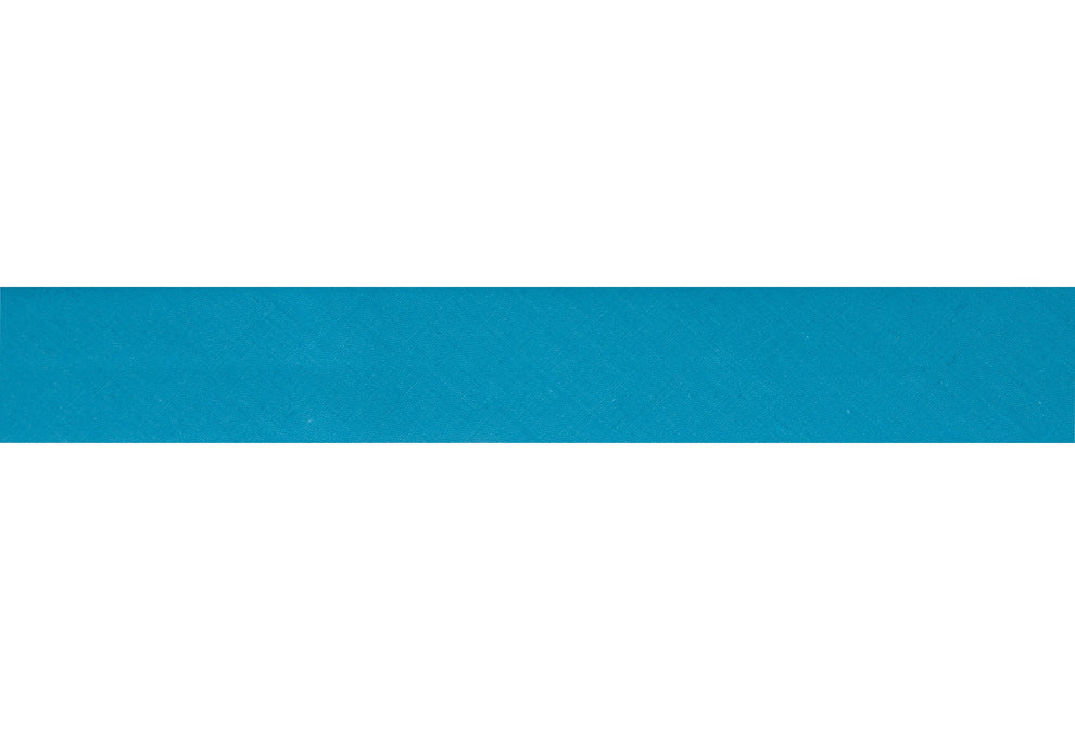 Essential Trimmings Bias Binding Polycotton Bias Binding: 2.5m x 12mm: Aqua  - The Sewing Studio