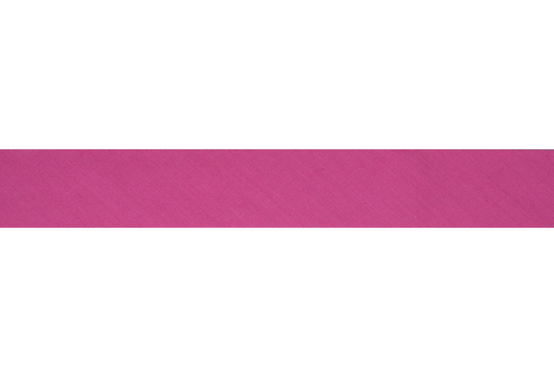 Essential Trimmings Bias Binding Polycotton Bias Binding: 2.5m x 25mm: Dark Rose  - The Sewing Studio