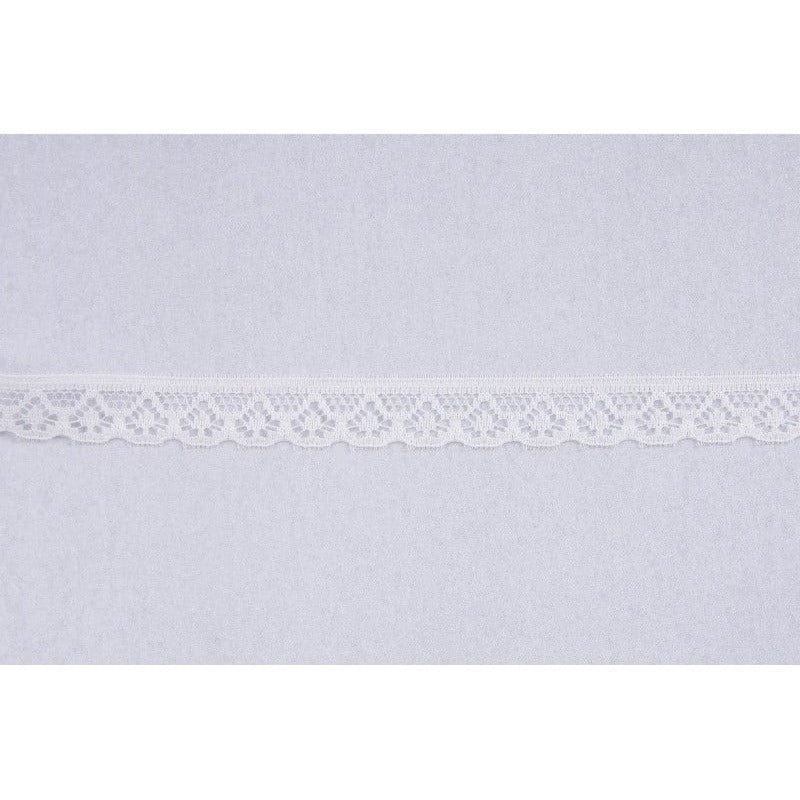 Essential Trimmings Lace Nylon Narrow Lace Trim: Cream: 10mm wide. Price per metre.  - The Sewing Studio