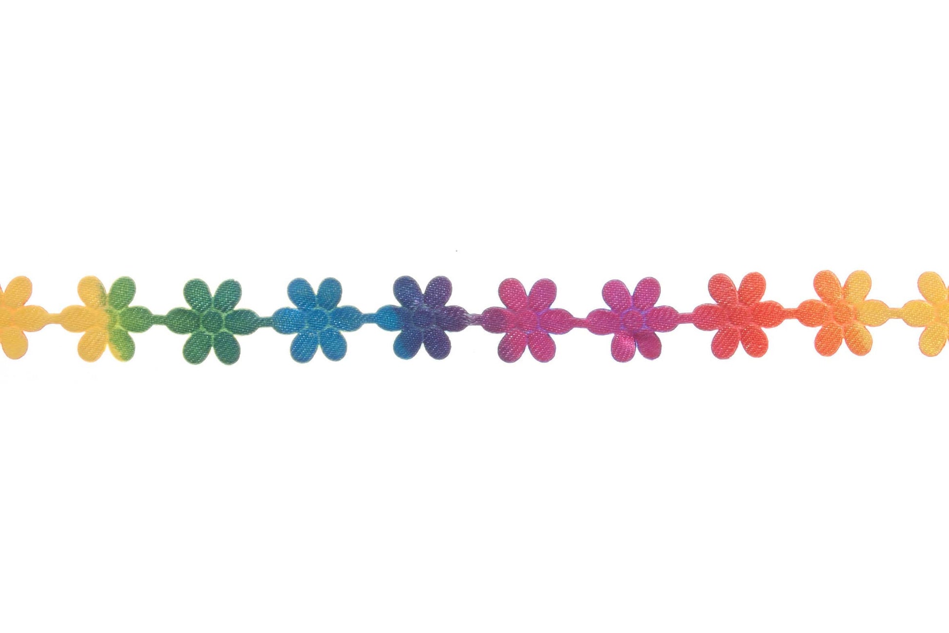 Essential Trimmings Ribbon Multi Colour Flower Trim 10mm  - The Sewing Studio