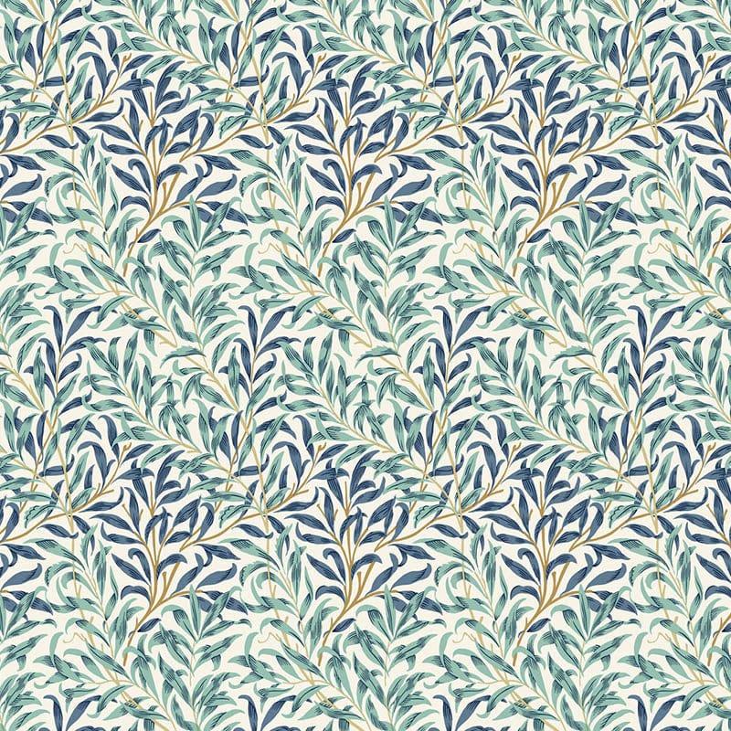 Freespirit Fabric Freespirit Morris And Co Buttermere Willow Boughs Mint pwwm030  - The Sewing Studio