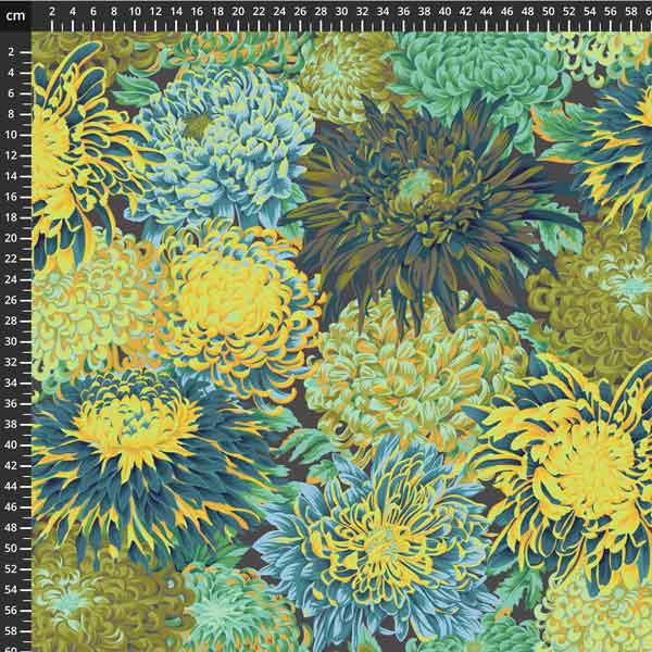 Freespirit Fabric Kaffe Fassett Fabric Japanese Chrysanthemum Forest  - The Sewing Studio