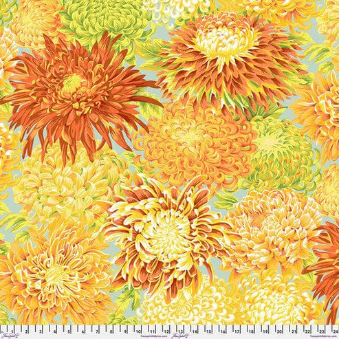 Freespirit Fabric Kaffe Fassett Fabric Japanese Chrysanthemum Yellow  - The Sewing Studio