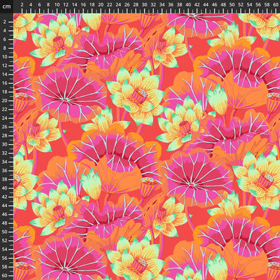 Kaffe Fassett Fabric Lake Blossoms Magenta