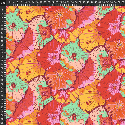 Freespirit Fabric Kaffe Fassett Fabric Lotus Leaf Citrus  - The Sewing Studio