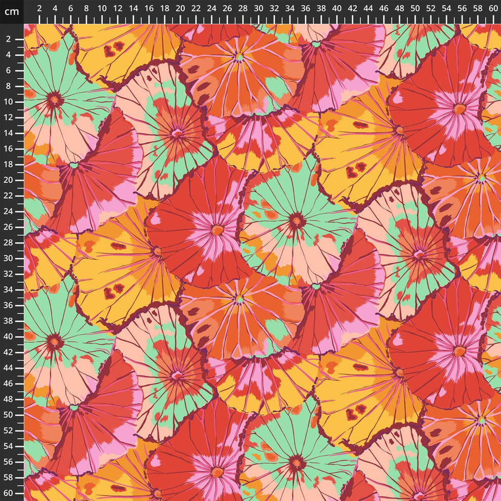 Freespirit Fabric Kaffe Fassett Fabric Lotus Leaf Citrus  - The Sewing Studio