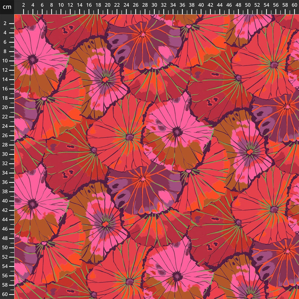 Freespirit Fabric Kaffe Fassett Fabric Lotus Leaf Wine  - The Sewing Studio